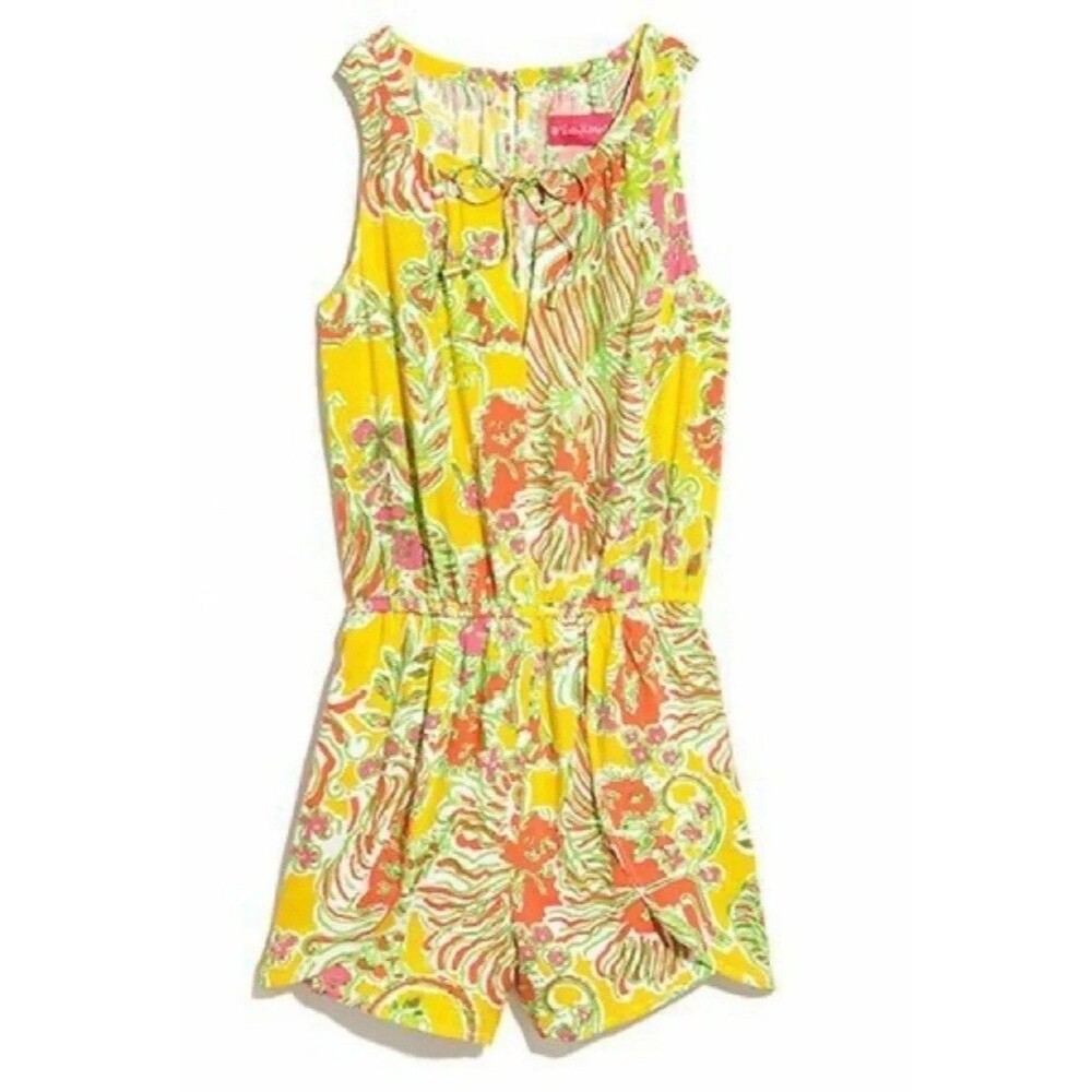 Lilly Pulitzer for Target Challis Sleeveless Floral Romper EUC Size S Small